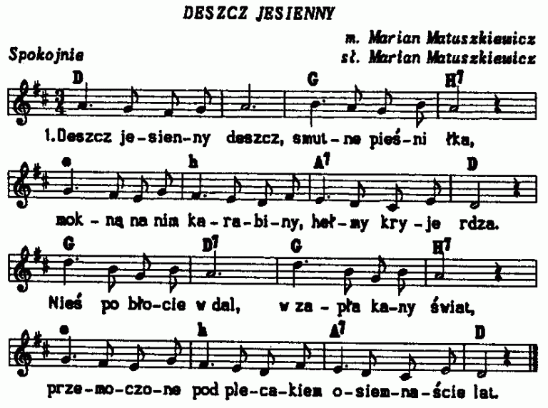 Ty Mi Slonce Ja Ci Deszcz Tekst „Deszcz jesienny”